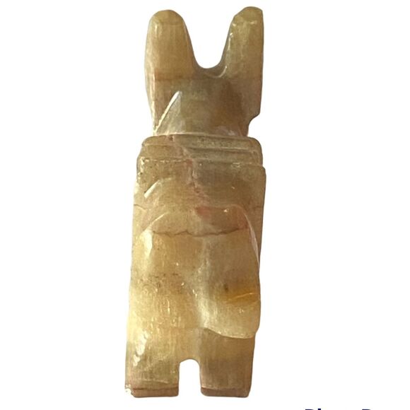 Donkey Hand Carved Marbled Alabaster Art Sculpture Kitchy Collector Lodge Earthy - Picture 6 of 9